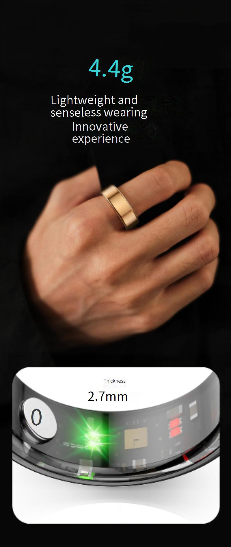 Smarte aktivitetsmålere Hotselgende R02 Smart Ring Sports Ring-monitorer Søvnhelse Fjernkontroll Fotografering Bluetooth Puls Blodsyre_voghion.com