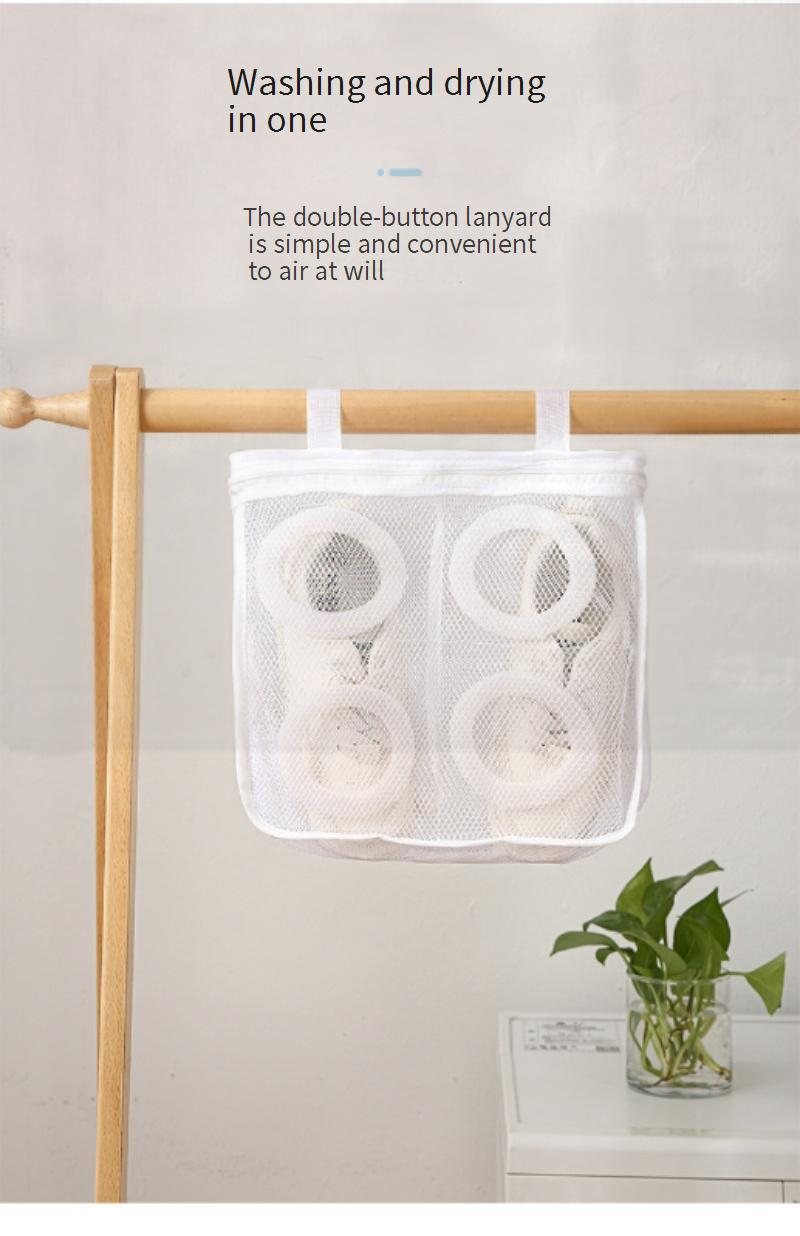 Washing Machine Shoe Bag - Shape Protection Laundry Organizer With Hanging Hook & Breathable Mesh For Sneakers & Shoes_voghion.com
