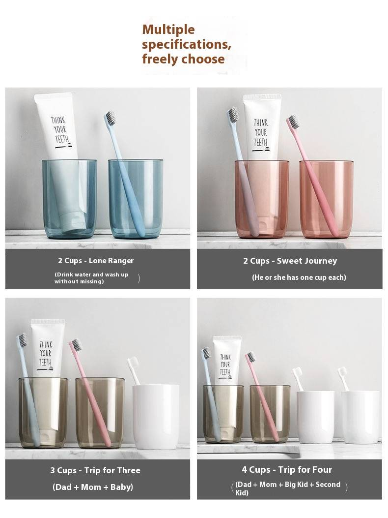Portable Toothbrush Holder Set – Foldable Travel Toothbrush Cup With Mirror, Compact Bathroom Organizer For Home, Travel & Gym_voghion.com