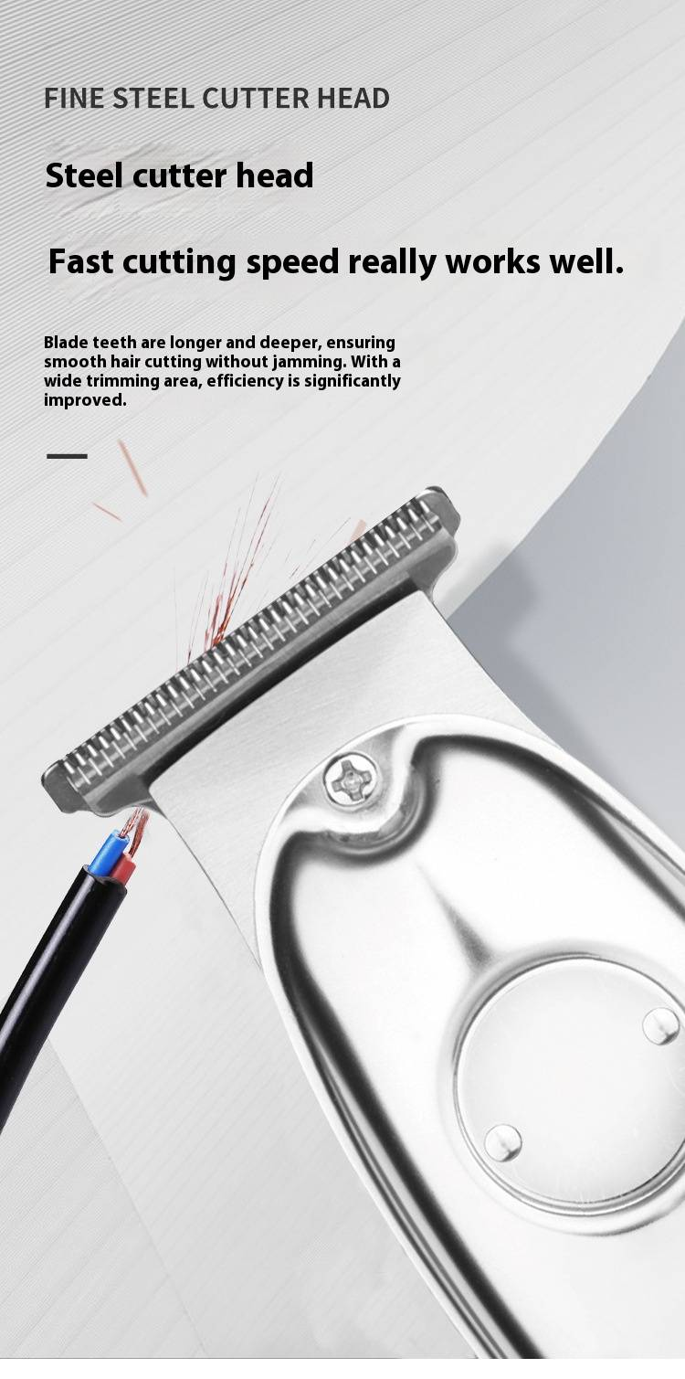 Professioneller Friseur-Haarschneider für Männer – wiederaufladbarer Haarschneider mit Digitalanzeige, Klinge aus Edelstahl, verstellbarer Führungskamm_voghion.com