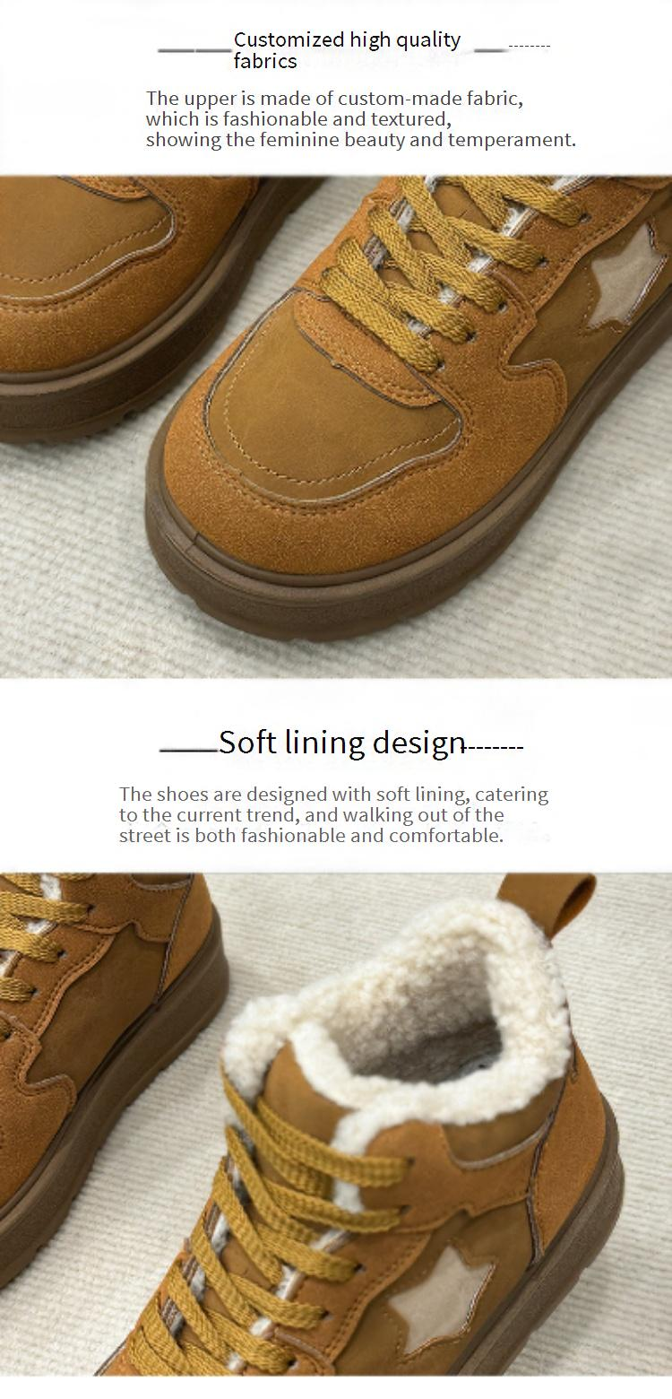 Women's Shoes High Top Plus Velvet Thickened Snow Boots For Women Winter New Warm Retro Suede Cotton Shoes Popular Casual Shoes_voghion.com