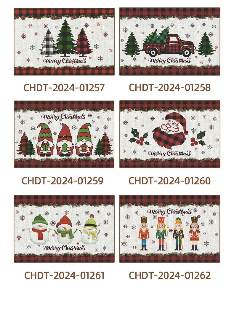 Felpudo navideño - Alfombra antideslizante de terciopelo de cristal para decoración del hogar, sala de estar, baño y entrada - Diseños festivos_voghion.com