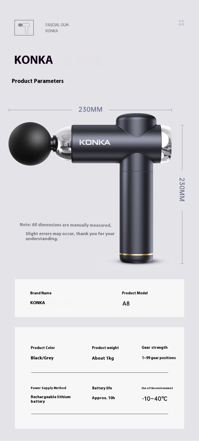 Deep Tissue Massage Gun – 99-Speed Percussion Massager With 8 Attachments, LCD Screen & Quiet Brushless Motor, Portable Muscle Relaxation_voghion.com