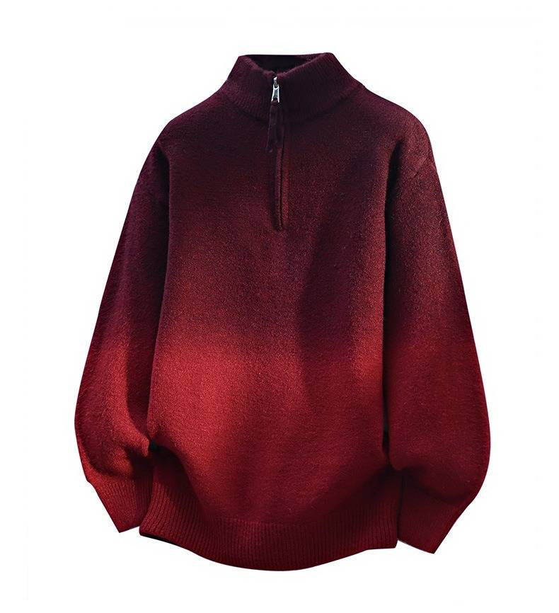 Men's Casual Knit Sweater With Relaxed Fit, Round Neck Long Sleeve, Breathable & Soft, Oversized Pullover For Autumn & Winter_voghion.com