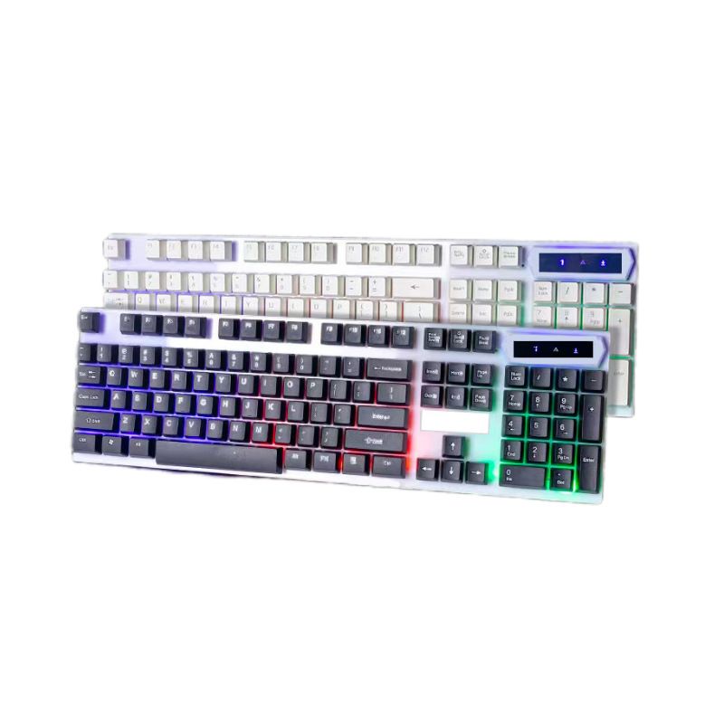 Bestseller: Leuchtendes Maus-Set mit Kabel, USB-Gaming-Tastatur mit mechanischem Tippgefühl und Regenbogenbeleuchtung_voghion.com
