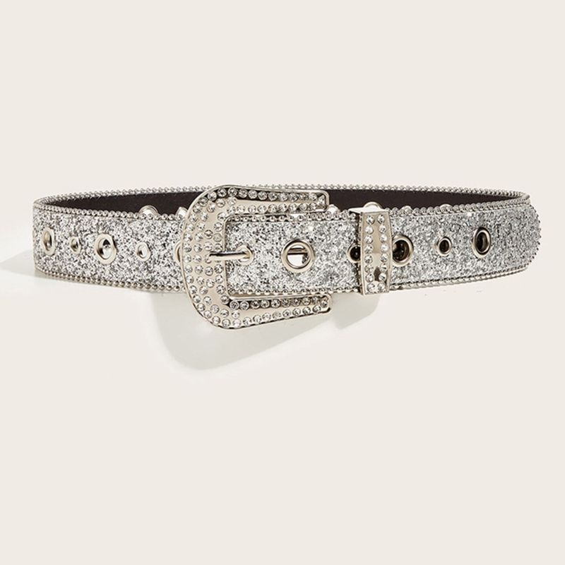 Einzigartiger Taillengürtel mit glänzendem Strass für Damen und Herren, Jeans, formelle Kleidung_voghion.com
