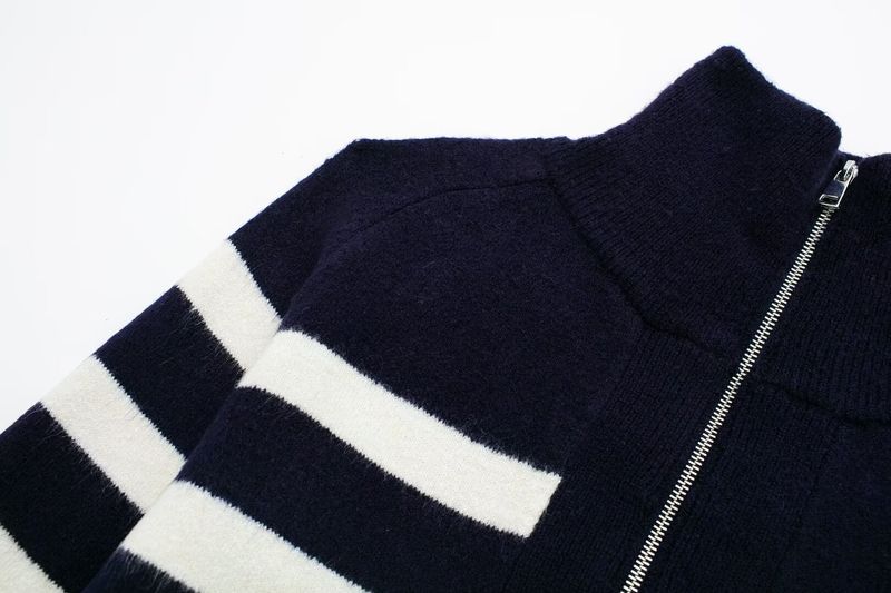 Camicia a righe in maglia da donna nuova estate 2024_voghion.com