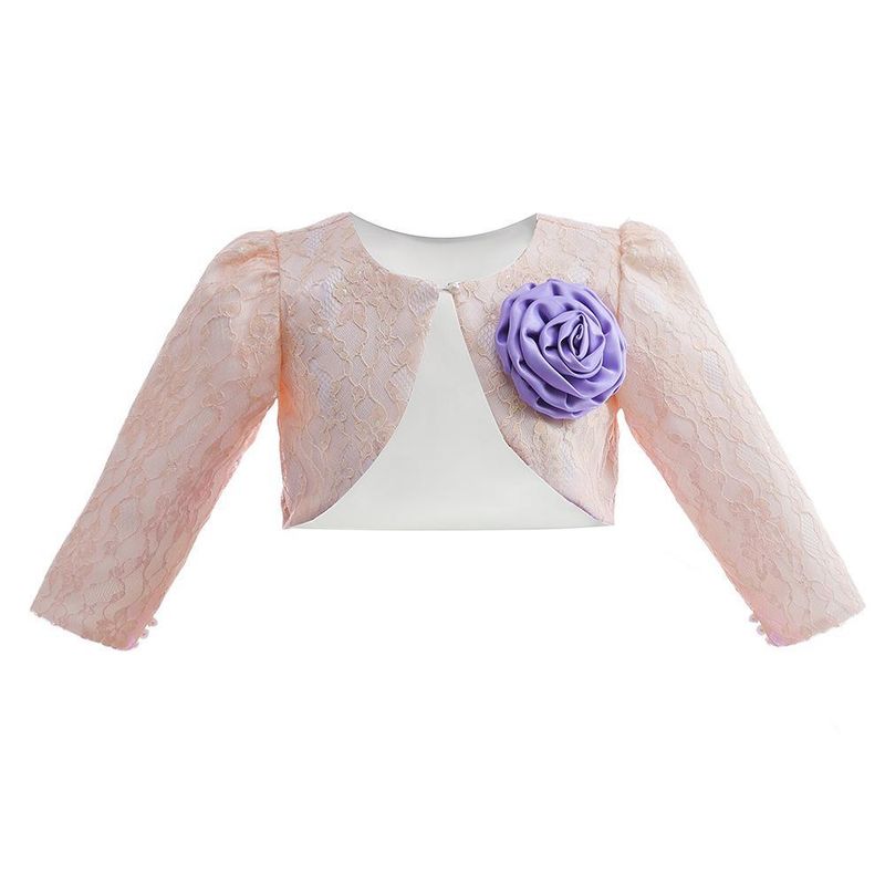 Nuovo vestito per bambini, vestito da principessa per bambine di piccole e medie dimensioni, gonna in tutù con fiocco ricamato e giacca, completo in 2 pezzi_voghion.com