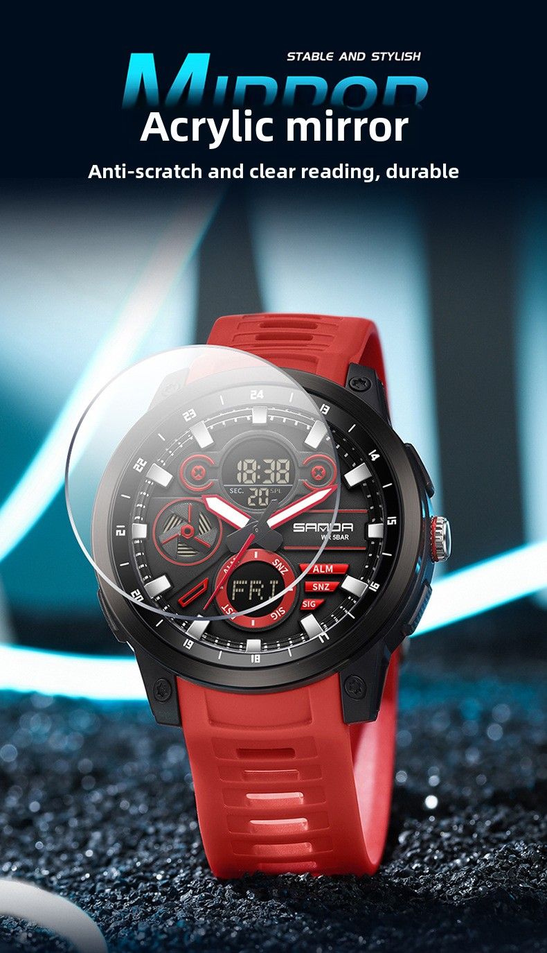 Sanda Cross-Border Hot-Selling Student Trendy Multi-Function Summer Time Waterproof Alarm Reminder Electronic Watch For_voghion.com