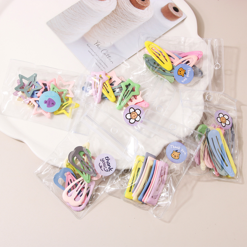 Guanyang ins style 10 bags of basic hairpins Korean version does not hurt the hair candy color cute hairpin side clip bb clip_voghion.com