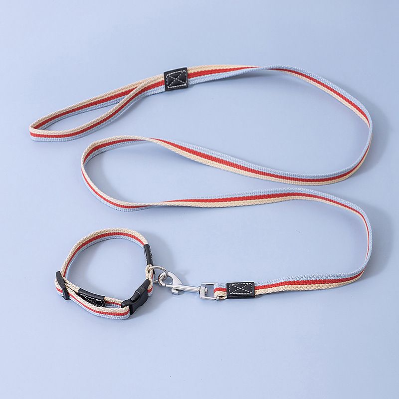 Pet Canvas Set Walking Chain Leash Dog Training Rope_voghion.com