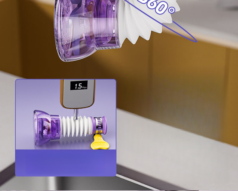 Universal Kitchen Faucet Splash-Proof Shower Extender Rotatable Telescopic Filter Water Saving_voghion.com