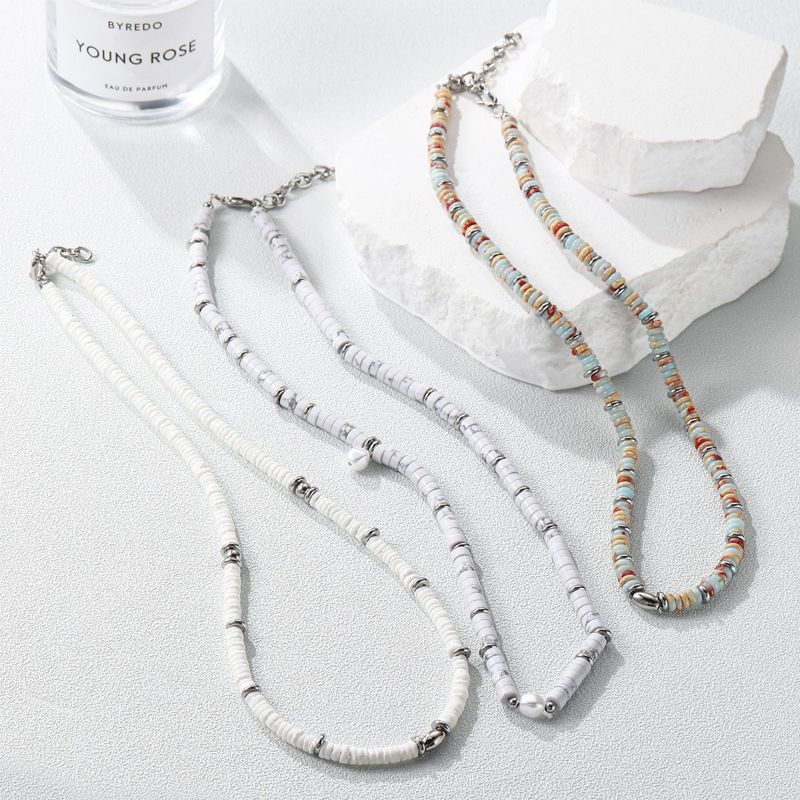 Natural Color Beaded Jasper Pearl Pendant Necklace For Women Light Luxury High End Men And Women Clavicle Chain_voghion.com