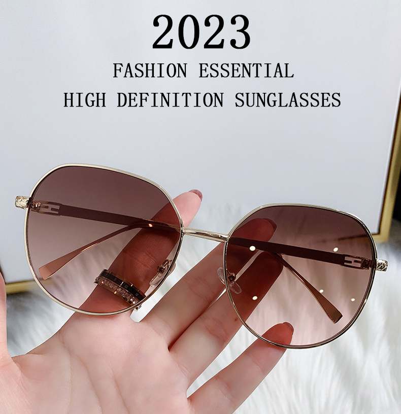 2023 sonnenbrille Frauen Runde Mode Gläser Vintage Übergroßen Shades Lunette De Soleil Femme Gafas De Sol Mujer Lentes_voghion.com