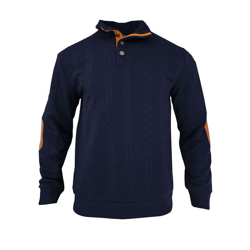 2024 New Jacquard Buttoned Henry Collar Autumn Winter Long Sleeve Patch Embroidered Casual Sweatshirt_voghion.com