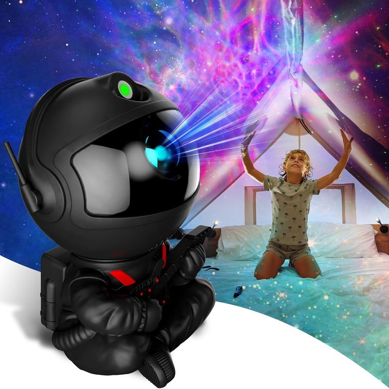 Proiettore Astronauta Star Galaxy Night Light Space Buddy con nebulosa e telecomando per camera da letto_voghion.com