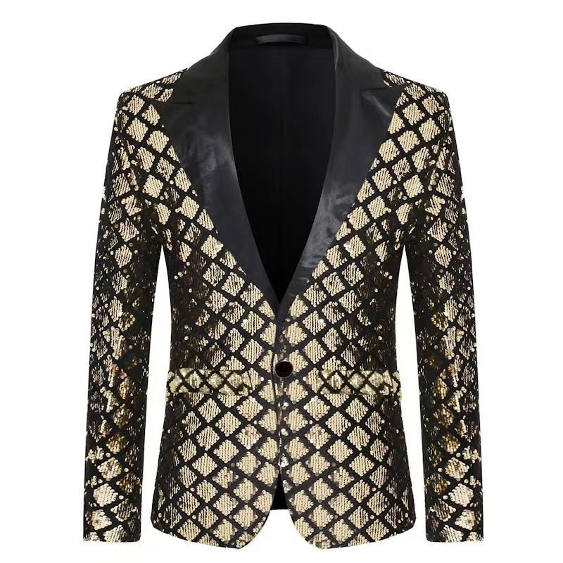 CT New European Size Men's Peak Lapel Suit For Stage Banquet Host Party Diamond Sequin Formal Performance Costume_voghion.com