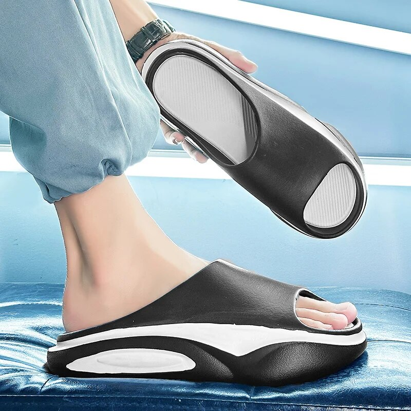 Slip-Hausschuhe für Herren, rutschfest, mit dicker Sohle, Slipper für drinnen und draußen, weiche Schaumstoff-Gleiter_voghion.com