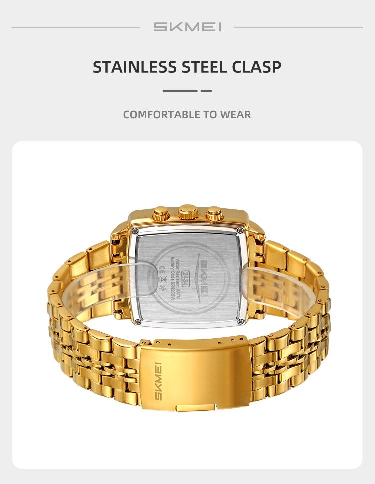 Orologio da polso al quarzo con cronometro da uomo e da donna, di lusso, con data, design alla moda, impermeabile, Reloj Hombre_voghion.com