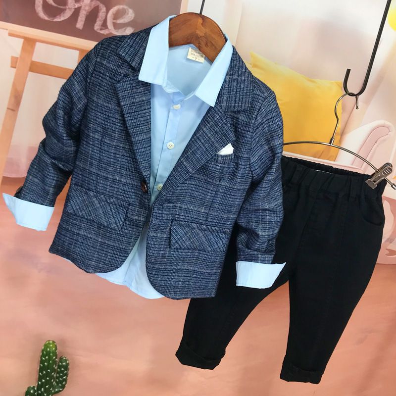 Kid's Clothing Children's small suit 2024 spring and autumn boy's dress spring casual jacket top handsome boy suit_voghion.com