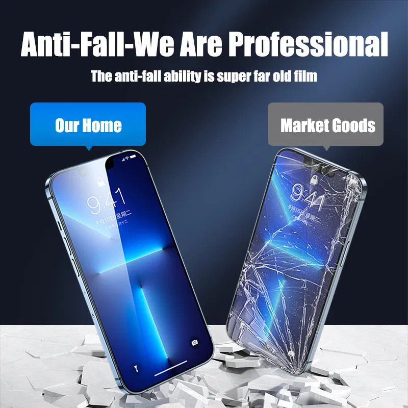 Pełna osłona szkła hartowanego do iPhone'a 11 12 13 14 15 16 Pro Max 13Mini 15Plus 16Plus folia ochronna na ekran do iPhone'a X XR XSMax 7 8 6 Plus SE2 folia szklana_voghion.com