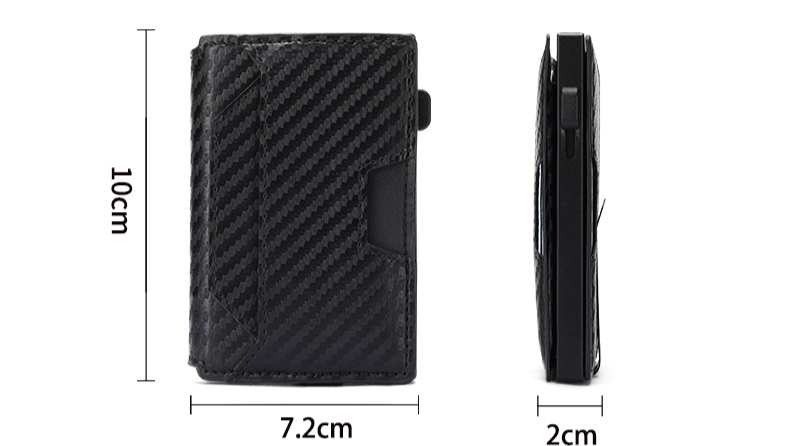 Porta carte Portafogli Portafoglio 20% Rfid Anti-demagnetizzazione Porta carte di credito Modello in fibra di carbonio Semplice porta carte da uomo_voghion.com