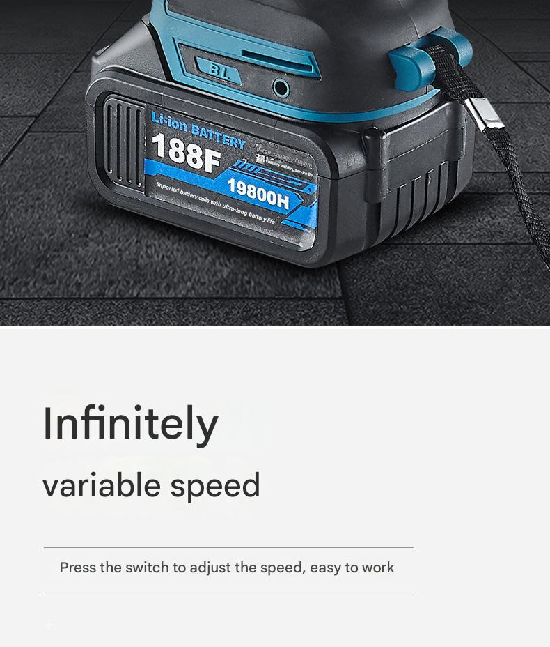 DaVKing Brushless 13mm Cordless Drill High Power Cordless Lithium Drill Three Function Lithium Battery Impact Drill Screwdriver_voghion.com