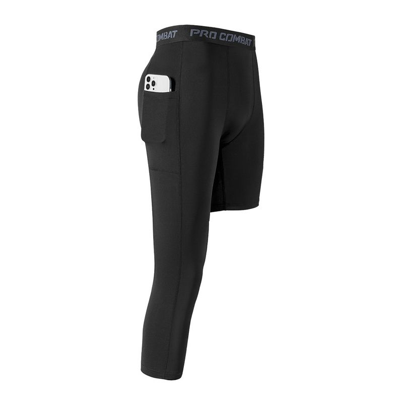 Short de compression pour homme avec poches - Séchage rapide, extensible, pour entraînement, basket-ball, course à pied, gym, fitness, été_voghion.com