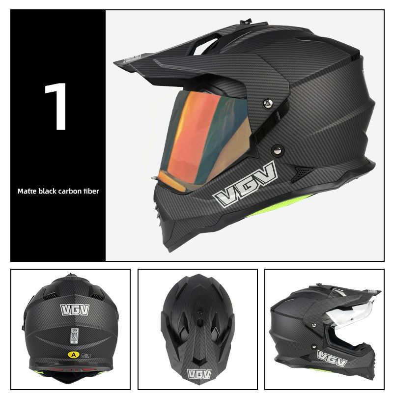 Casco da moto fuoristrada con Bluetooth - Casco integrale in ABS omologato 3C per uomo e donna, per avventure in tutte le stagioni_voghion.com