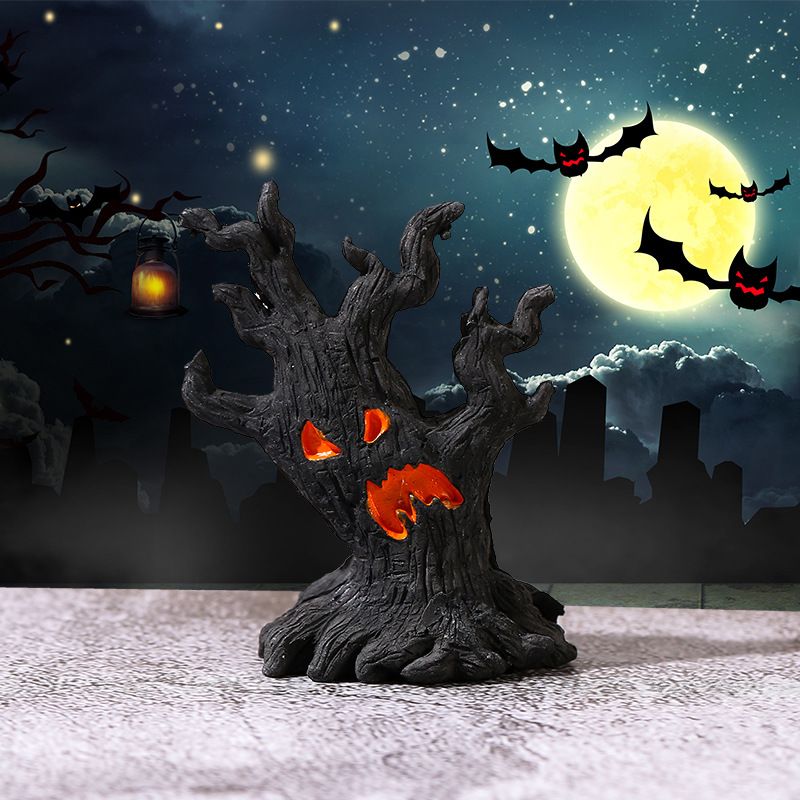 Miniature Halloween Scene Decoration Accessories Tree Demon Resin Craft Ornaments_voghion.com