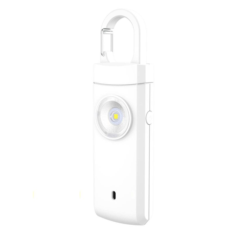 Rechargeable Personal Safety Alarm For Women & Kids - 130dB Loud Siren, Keychain Emergency Alarm With LED Light, Portable Self-Defense Device_voghion.com