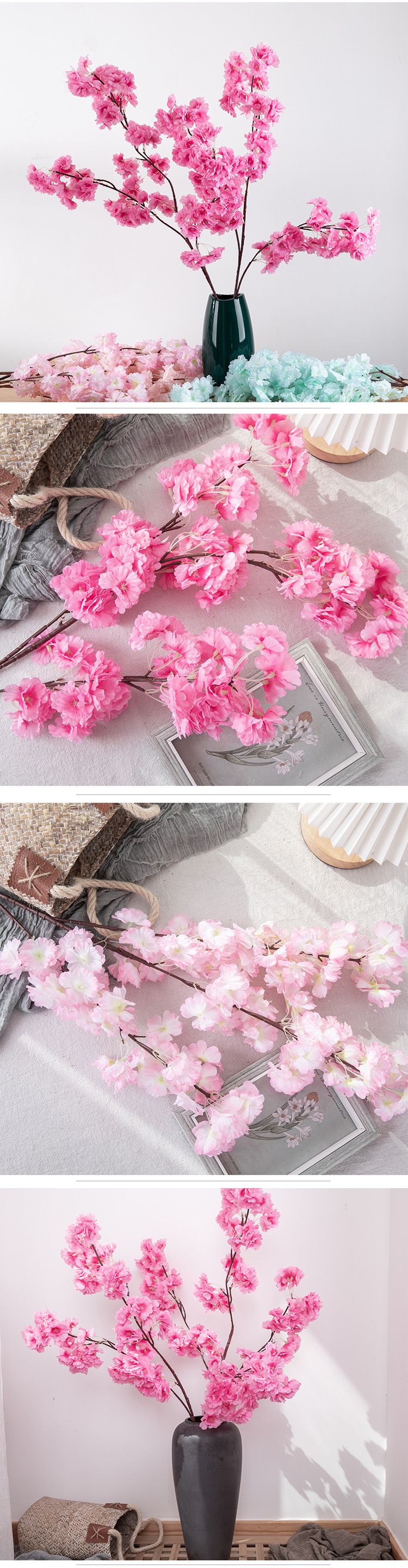 Decorative wedding green plant branches artificial flowers manufacturers fake flowers wholesale crafts INS style cross-border MW06741_voghion.com