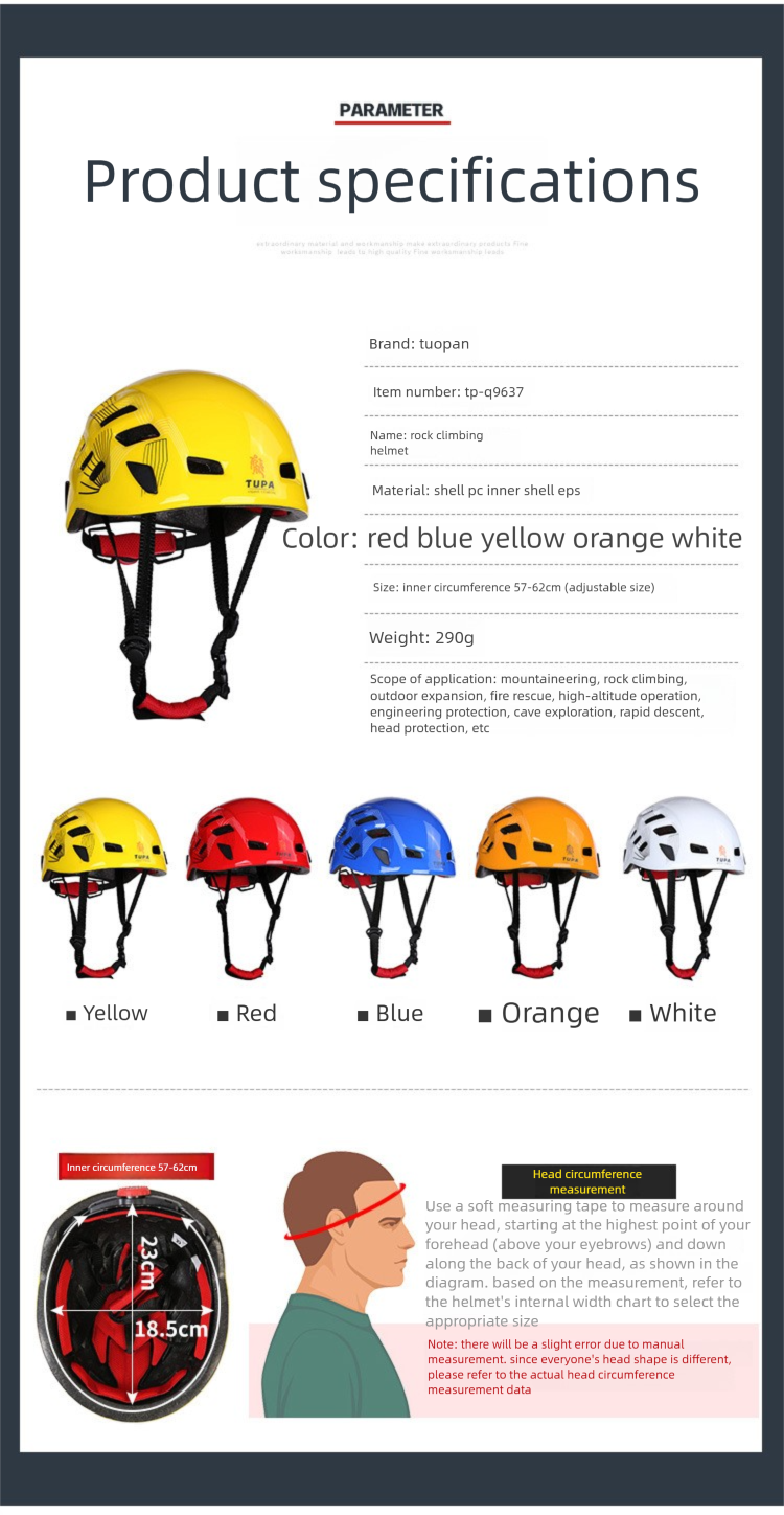 Arrampicata su roccia Attrezzatura per attività all'aperto Speleologia Soccorso Canyoning Rafting Ciclismo Discesa Espansione Alpinismo Casco Sicurezza_voghion.com