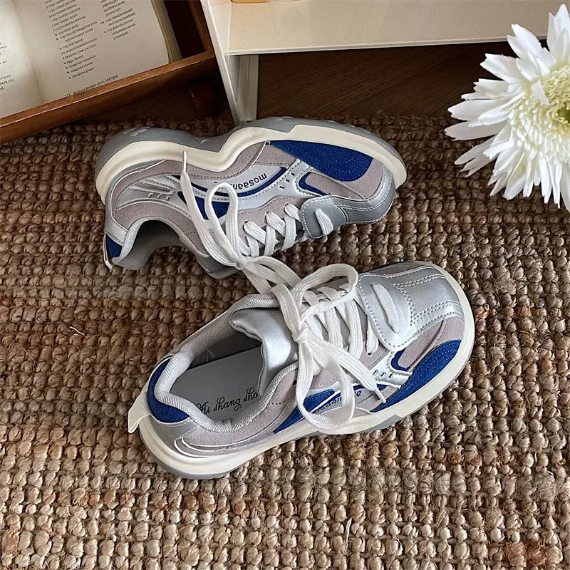 Paris Style Small Thick Soled Dad For Women New Spring Autumn Versatile Lightweight And Height Increasing Casual Shoes_voghion.com