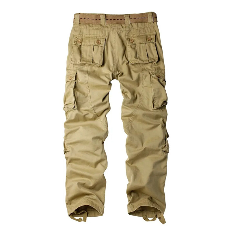 Herre bomull Kamuflasje Cargo bukser Rette ben Løse fritidsbukser Wear Wear Wear Bukser Herre_voghion.com