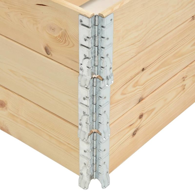 Pallet Collars 3 pcs 19.7"x39.4" Solid Pine Wood_voghion.com