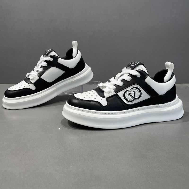 Herren Leder Vielseitige Sportschuhe Board 2025 Spring Edition Dickbesohlte Leichte Weiße Nischendesign Trendy Freizeitschuhe_voghion.com