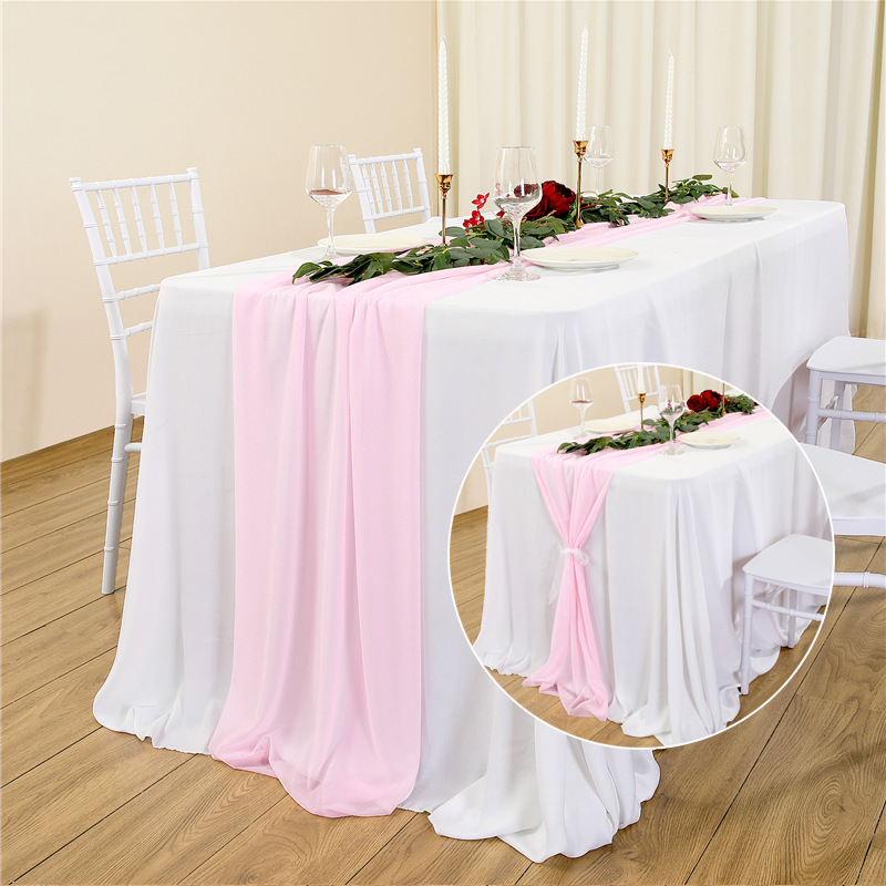 Tischfahne, Hochzeitsdekoration, Szene, Weihnachtslicht, Luxus-Gaze-Vorhang, Tischdecke, Perlen-Chiffon, Hochzeitsdekoration, Tischset_voghion.com
