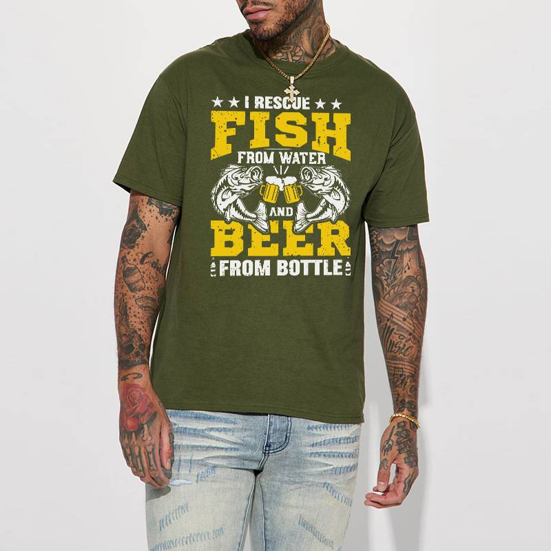 Ropa de hombre Nueva camiseta de manga corta con estampado de letras para hombres y mujeres en primavera y verano, nuevo tema del festival de la cerveza en la parte superior inferior_voghion.com