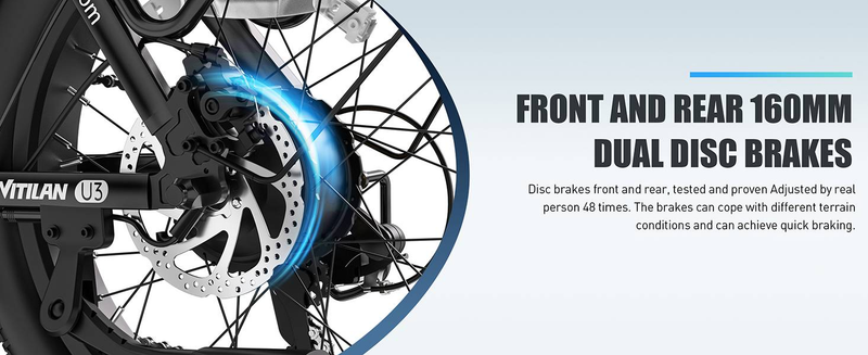 VITILAN U3 Elektrofahrrad für Erwachsene 20" Fat Tire Ebikes Faltbares Elektrofahrrad 750W, 48V 13Ah Step Thru E-Bike 7-Gang_voghion.com