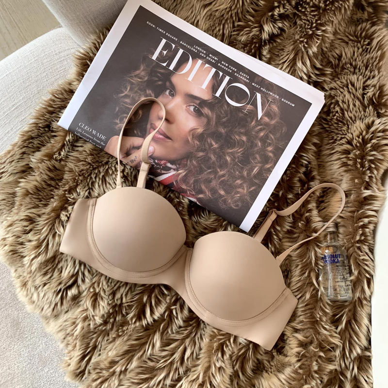 Women's Intimates Smooth Seamless Half Cup Underwear Women's Thin Soft Steel Ring Adjustable Top Thin Bottom Thick Bra Sexy Push Up Bra_voghion.com