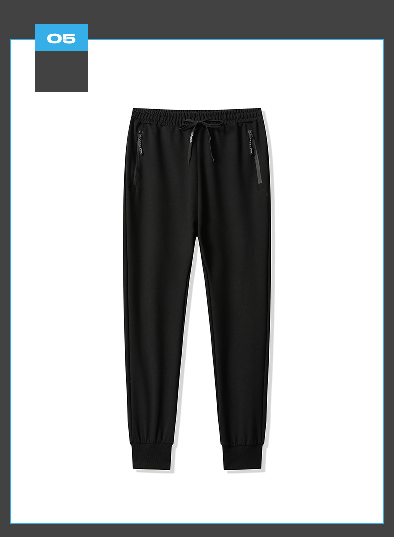 Men's Stretch Jogger Pants High Waist Elastic Casual Trousers Slim Fit Spring Outdoor Sports Comfortable Pull-On Pants_voghion.com