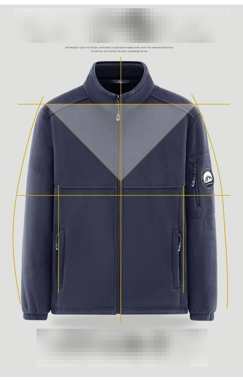 Herren Fleecejacke Sport Kapuzenpullover Mantel Plus Samtjacke Futter österreichisches Korn_voghion.com