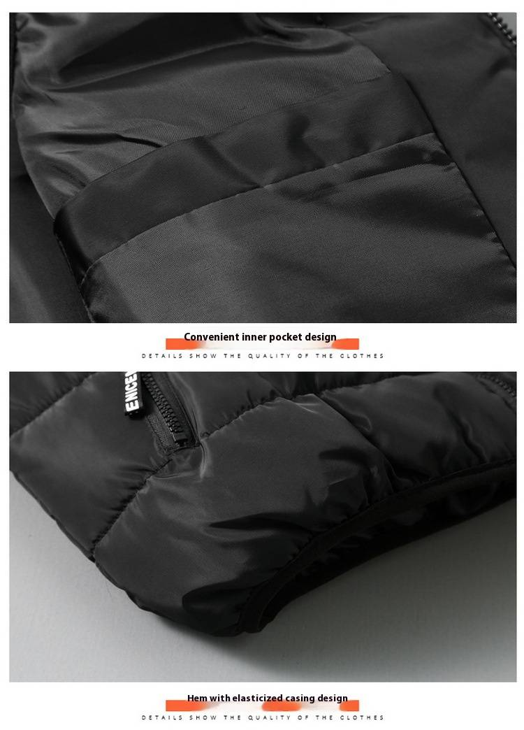 Men's Winter Hooded Padded Vest - Lightweight Quilted Jacket For Work & Casual Wear, Custom Logo Printing (Black, Grey, Red, Navy Blue)_voghion.com