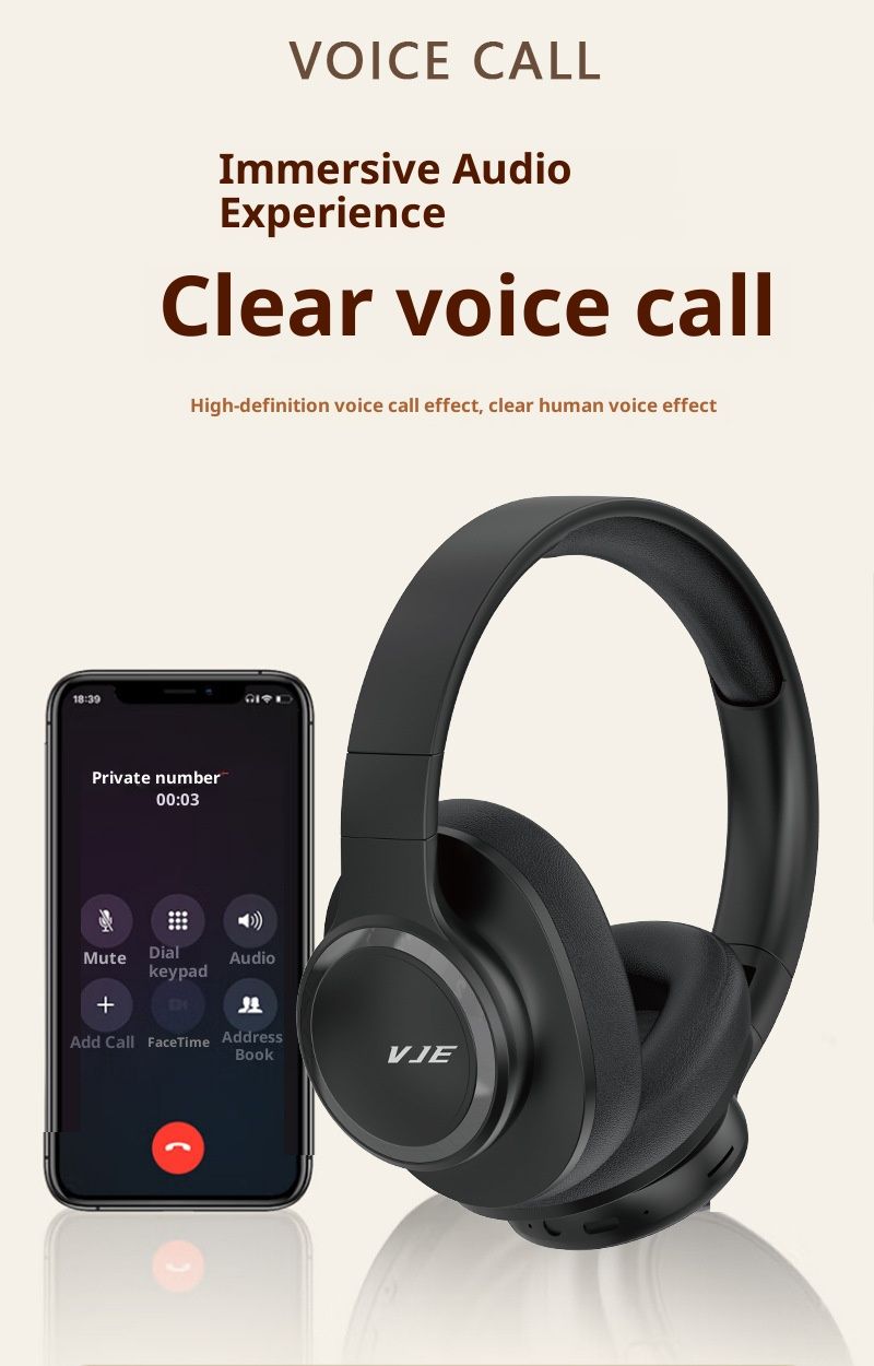 Bluetooth-Kopfhörer mit 30 Stunden Akkulaufzeit, leichten Ohrpolstern aus Memory-Schaum und faltbarem Design_voghion.com