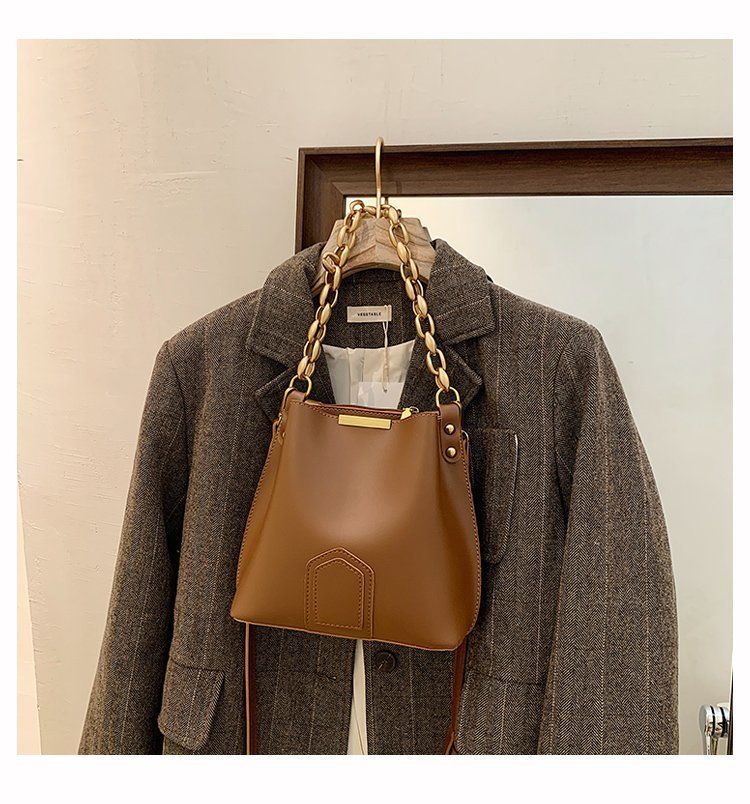 Damska torba na ramię, modna, łańcuszkowa, przenośna torba na ramię, tekstura, styl zachodni, torba typu crossbody, jednoczęściowa, z wysyłką dropshippingową_voghion.com