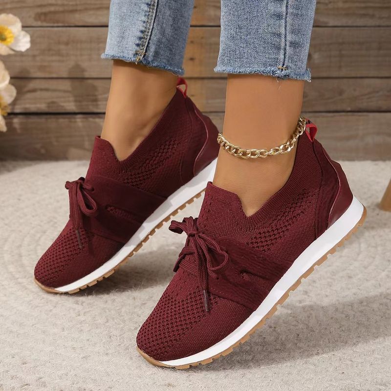2025 Autumn Winter New Plus Size Women's Casual Shoes Solid Color Wedge Comfortable Breathable Fashion_voghion.com