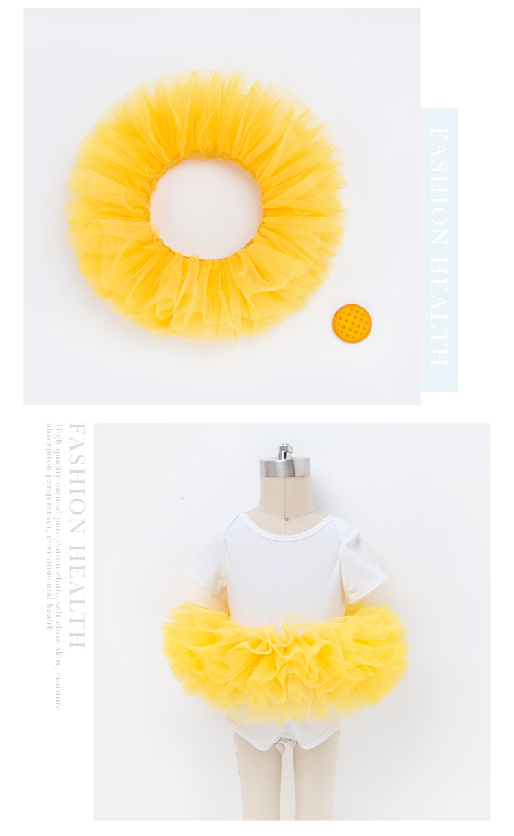Vêtements pour bébés filles de 0 à 2 ans, robe tutu d'été de couleur unie, jupe demi-corps, jupe princesse pour enfants, nouvelle collection 2023_voghion.com