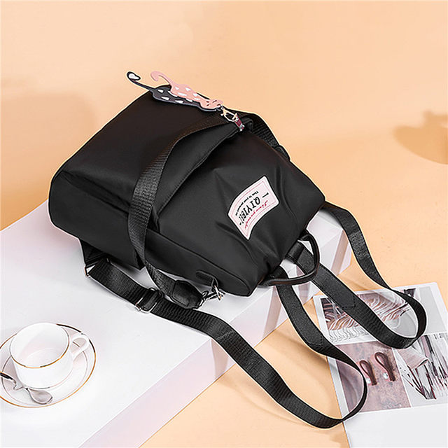 Zaino antifurto alla moda 2023 per donne, borse scolastiche casual con ciondolo, borsa a tracolla per ragazze, borse da viaggio per ragazze, zaini scolastici_voghion.com