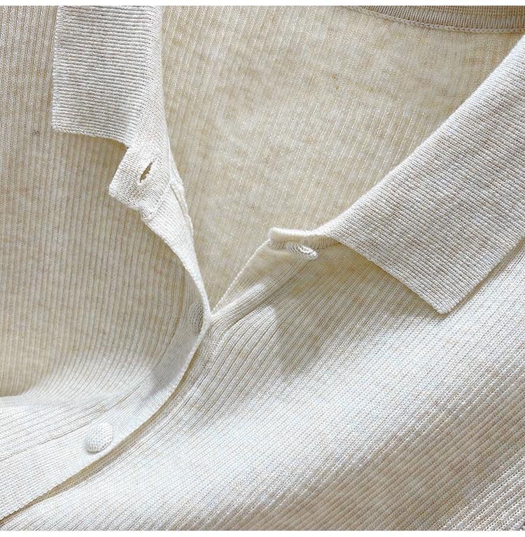 Women's Clothing Thin Sweater Slimming Short Sleeves Solid Color Versatile Short Cardigan Top_voghion.com